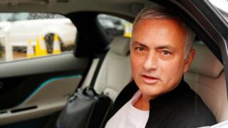 Jose Mourinho drives away after leaving his job as Manchester United manager in December