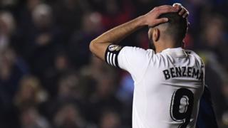 Karim Benzema playing for Real Madrid