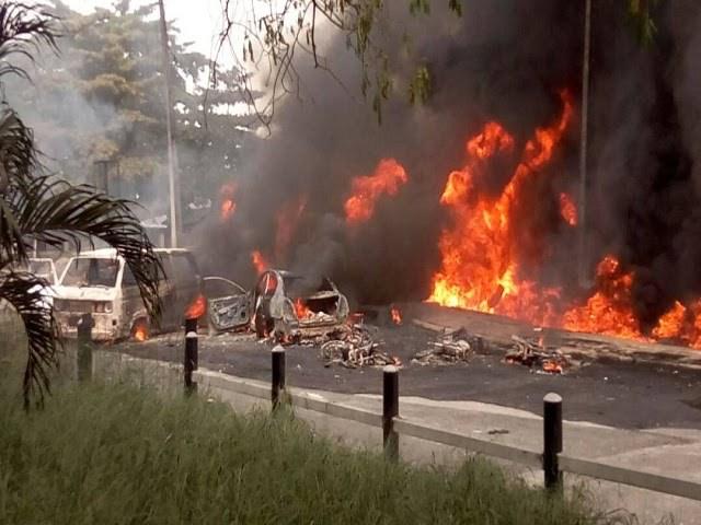BREAKING: Scores burnt to death as tanker explodes in Lagos